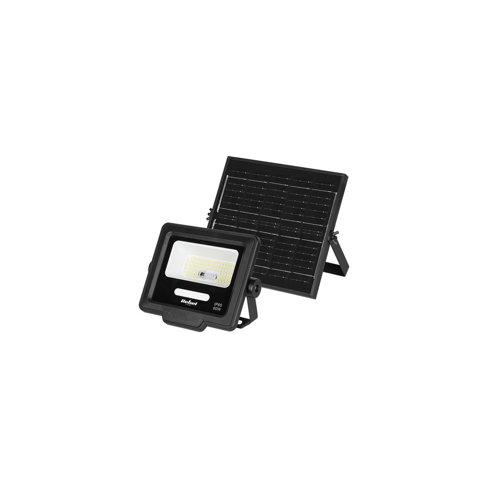 REFLECTOR LED 60W 6800 PANOU SOLAR 6W TELECOMANDA REBEL (URZ3626)