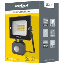 REFLECTOR 20W CU SENZOR DE MISCARE 4000K 230V REBEL (URZ3613)